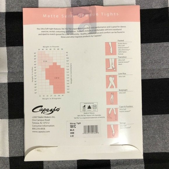 Capezio Ultra Soft Black Girls Tights Dance Ballet - Picture 4 of 5